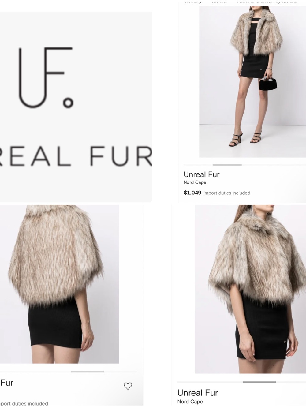 Unreal Fur | Nord Cape Faux Fur in Natural Taupe and Cream